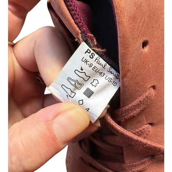 PS Paul Smith Men's Rust Burnt Orange Lee Low Top Lace Up Trainer Sneaker - 10 - Picture 10 of 10